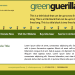 Green Guerillas eNewsletter Template