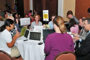 A Twitter Table At A Fundraising Event