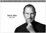 Apple's website commemorating Steve Jobs at his death