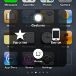 The AssistiveTouch homescreen on an iPhone