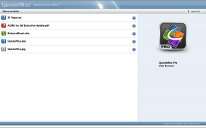 QuickOffice Web Interface for File Sharing QuickOffice Web Interface for File Sharing