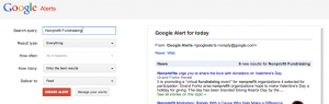 Google searches for your keywords as you type them